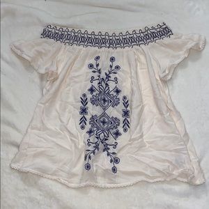 Strapless Shortsleeve blouse